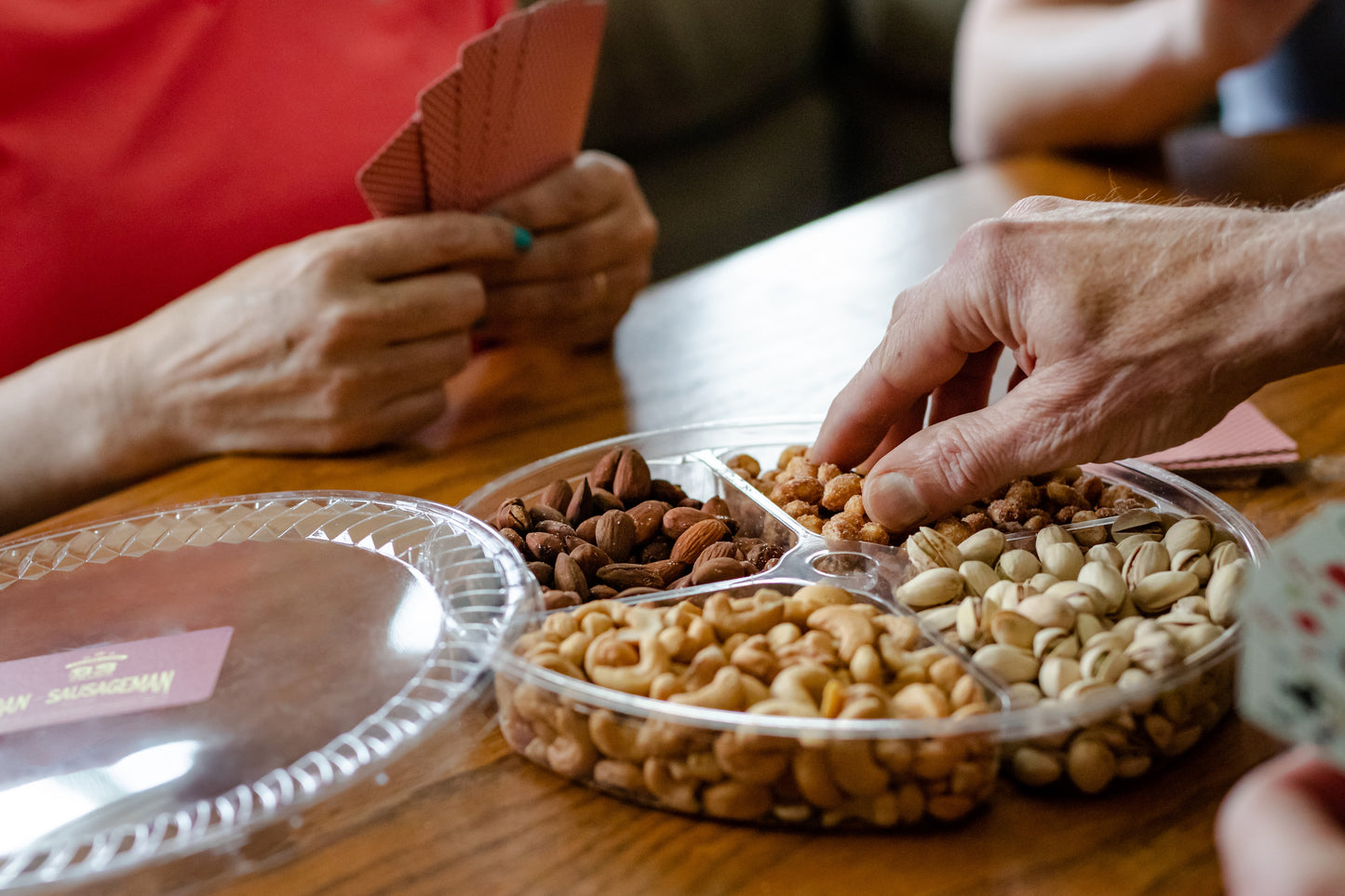 Party Nuts and Sausage Tray