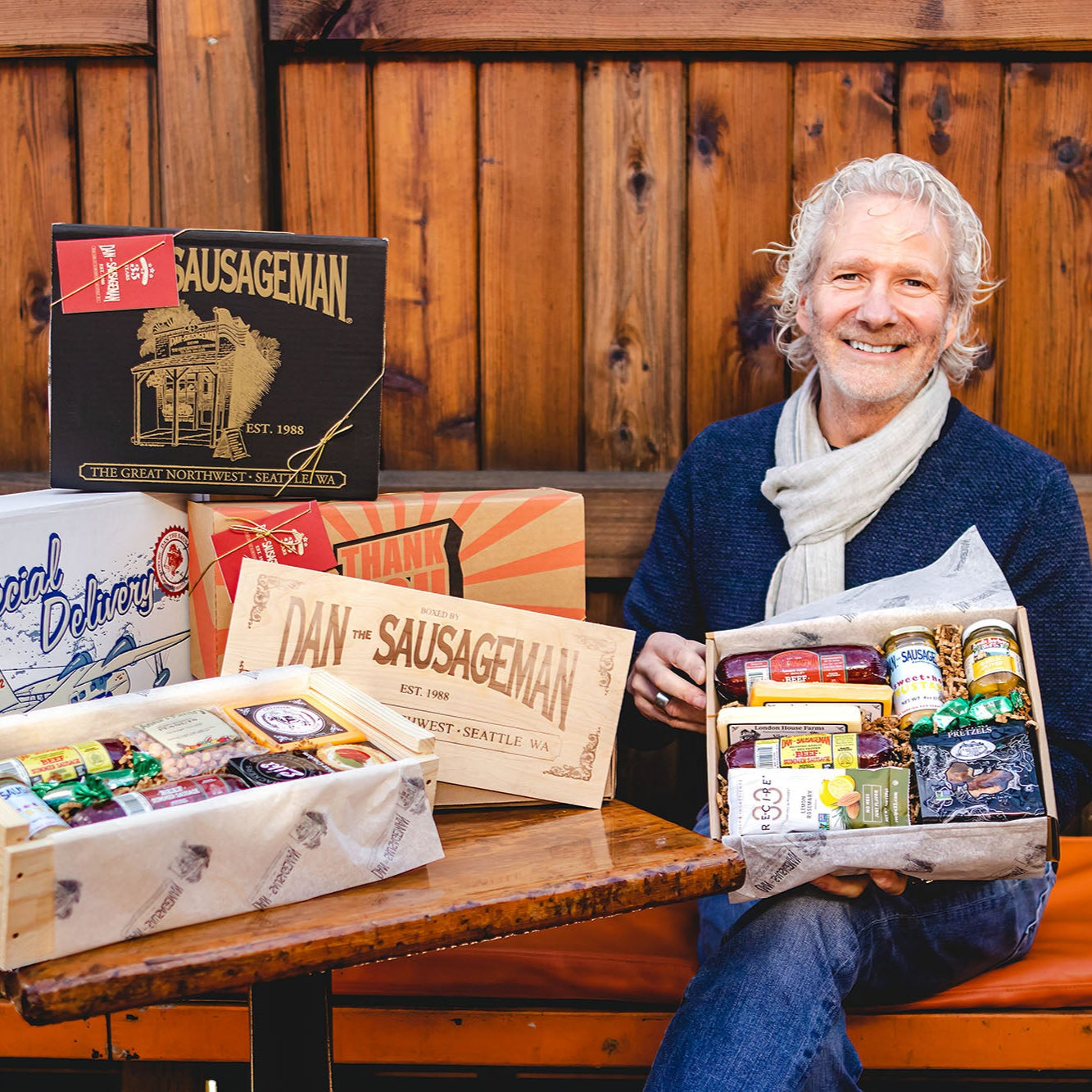 Happy Anniversary Gourmet Gift Box & Gift Basket – Dan The Sausageman