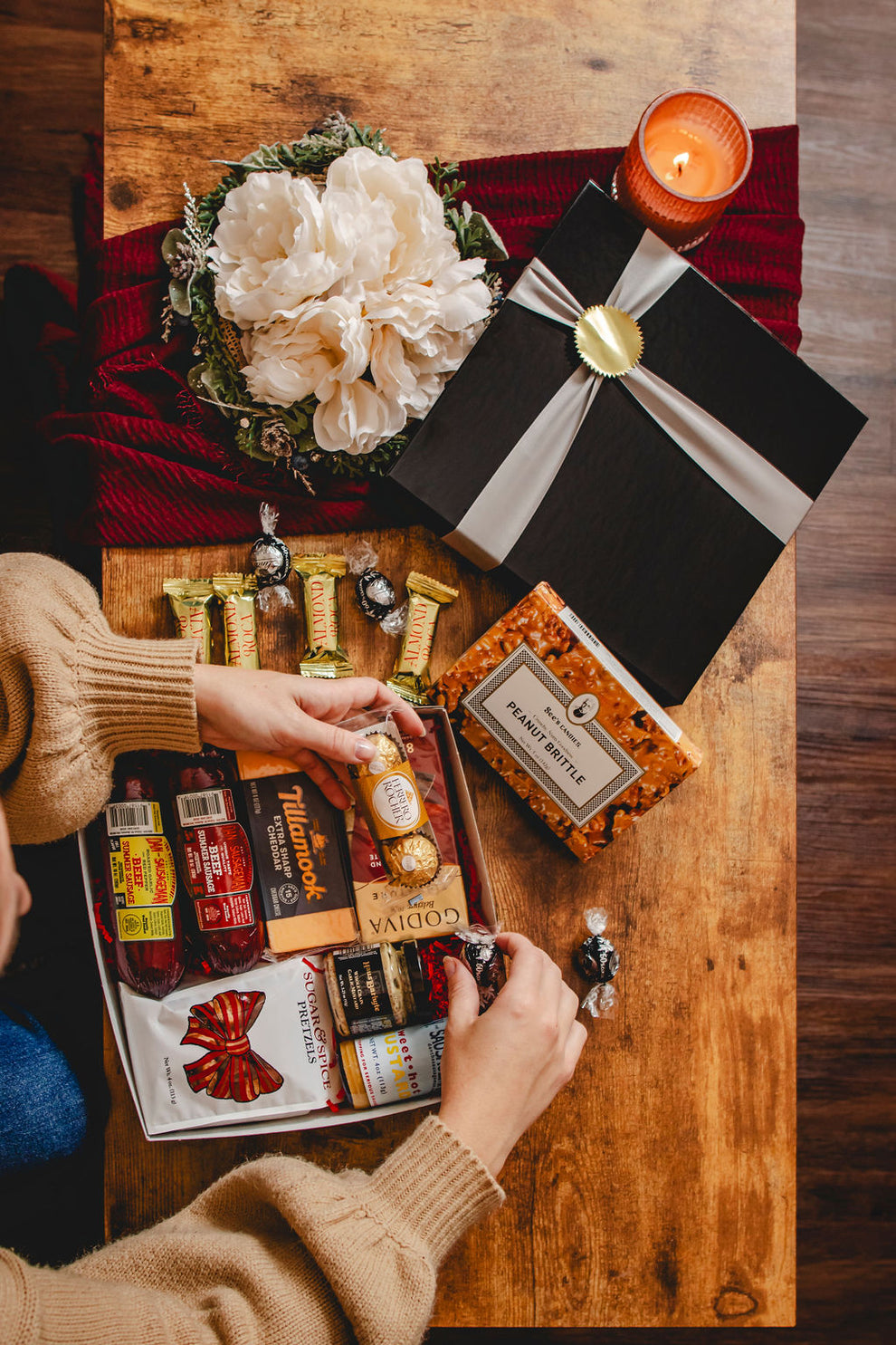 Silver and Gold Gourmet Gift Box & Gift Basket – Dan The Sausageman